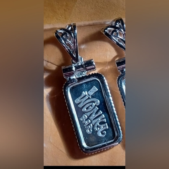 Pendants 1g .999 Fine Silver Wonka Bar + 925 Silver Bezel ✨️ Unisex Pendants - Picture 2 of 6
